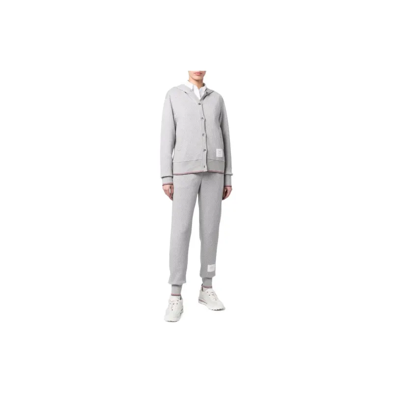 THOM BROWNE Knitted Sweatpants Women's Gray-1