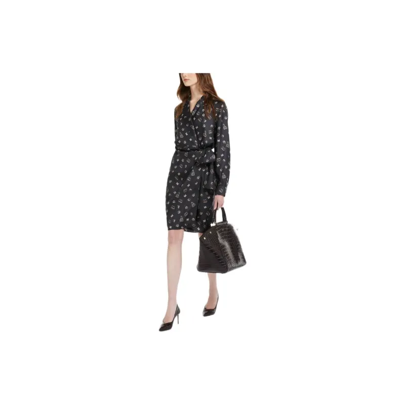 MaxMara All-Over Patterned Long-Sleeved Dress-3