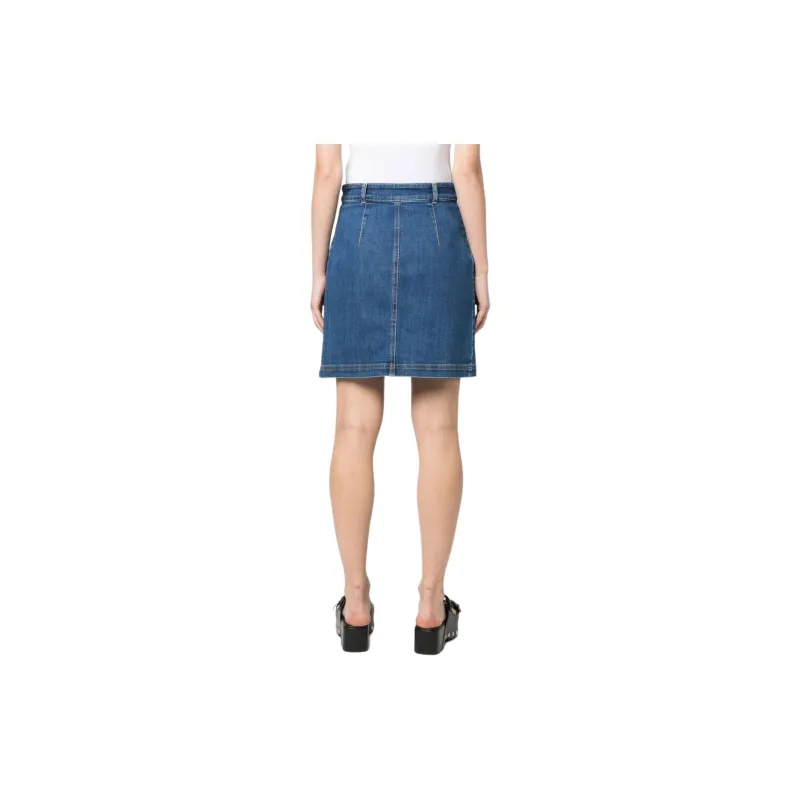 MOSCHINO Denim Short Skirts Women's Blue-2