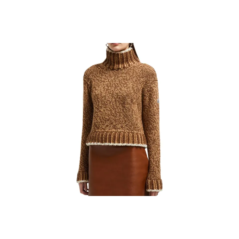 Moncler Logo Patch High Neck Knitted Jumper-3