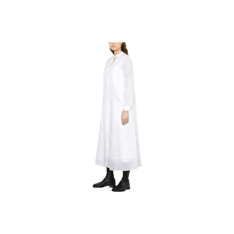 JIL SANDER Long-Sleeved Dresses Women's White-3
