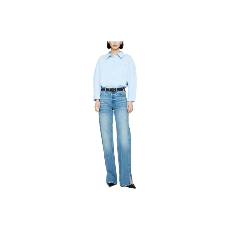 Anine Bing Roy Mid rise Straight Jeans-1