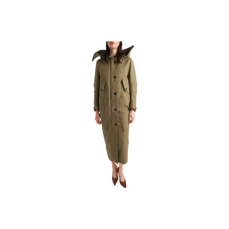 PRADA Coats Women's Army Green-3