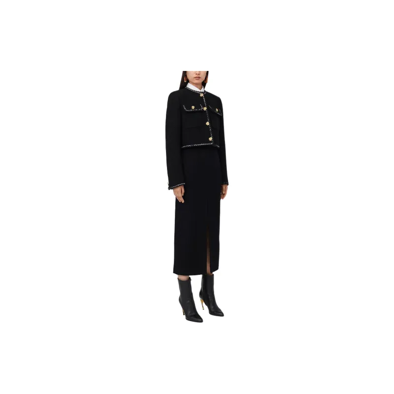 Alexander McQueen Cropped Tweed Jacket-4