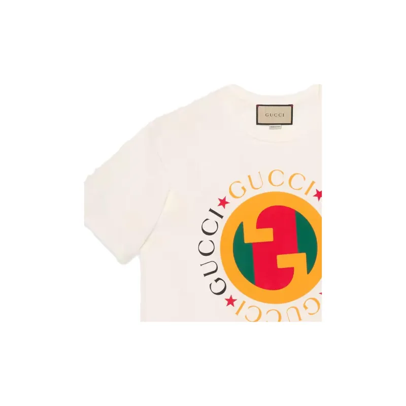 GUCCI Interlocking G Cotton T shirt-4