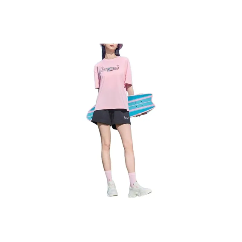 QIAODAN Regular T Shirt Women's Morning Light Pink-4