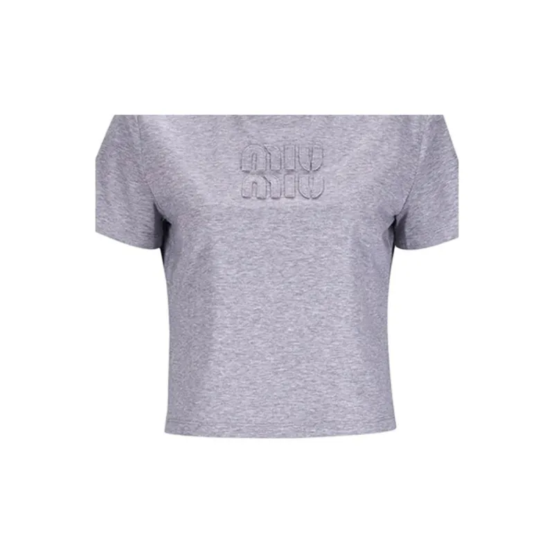 MIU MIU T Shirts Women's Gray-5