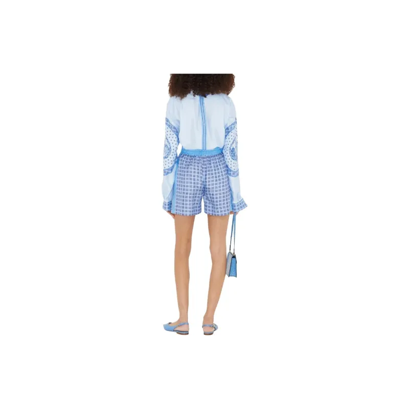 Burberry Checked Silk Shorts-2