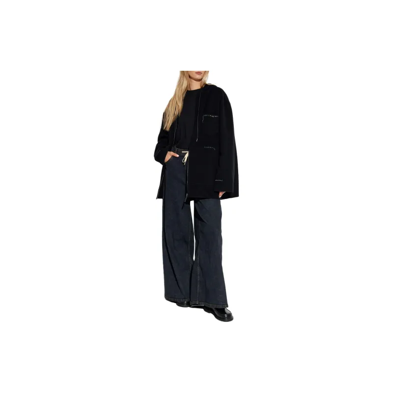 MARNI Zip Up Drawstring Hoodie-1
