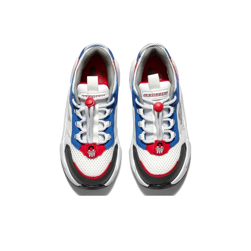Skechers Ultrasurge Anti Kick And Wear Resistant Low Top Kids' Running Shoes Red Blue White Teenagers-3