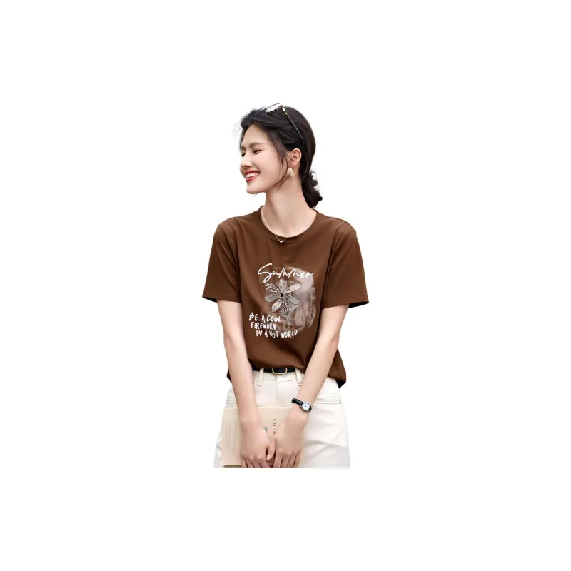 XWI T Shirt Women's Caramel Brown-1