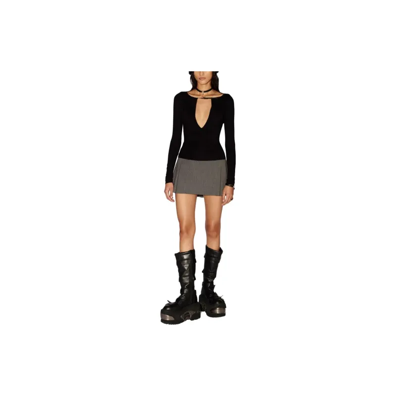 AMBUSH V Neck Jersey Top-1
