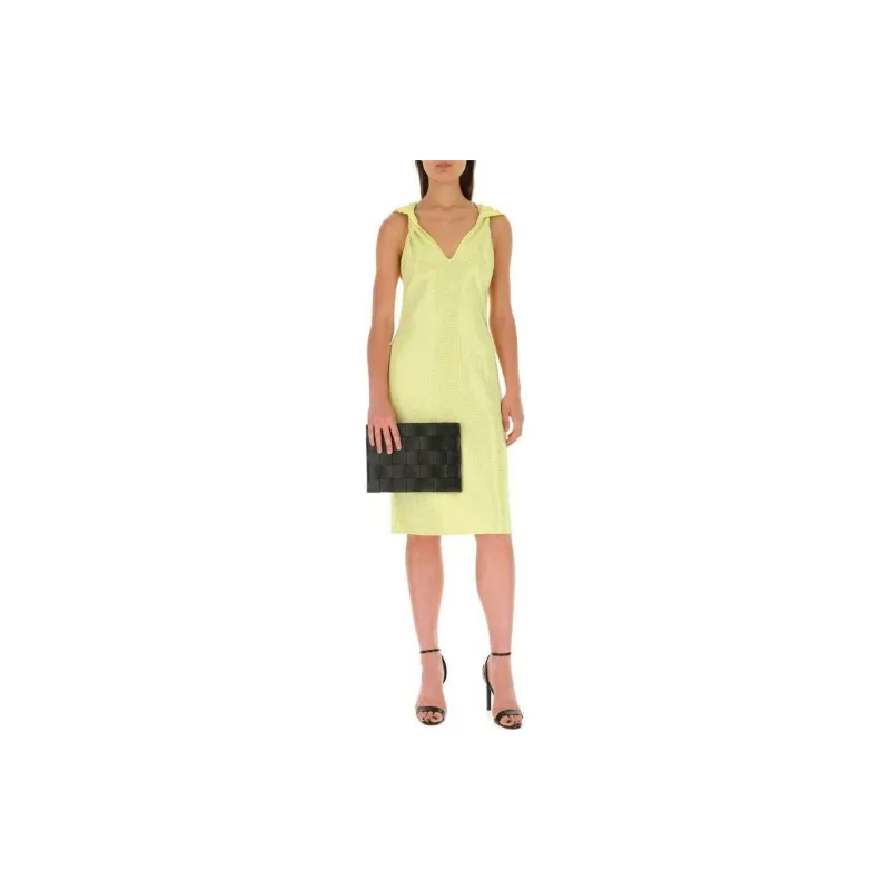 Bottega Veneta Short Sleeved Dresses Women's Yellow-3