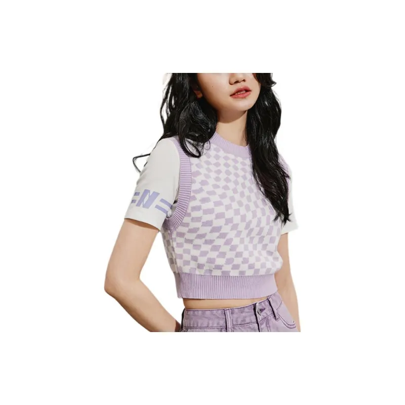 NERDY x CHENGBAOXIONG LIANMINGKUAN Vest Women's Purple-3