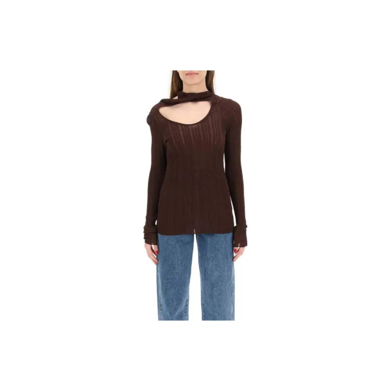 Y/Project Knitted Key-Hole Slim Fit Top-1