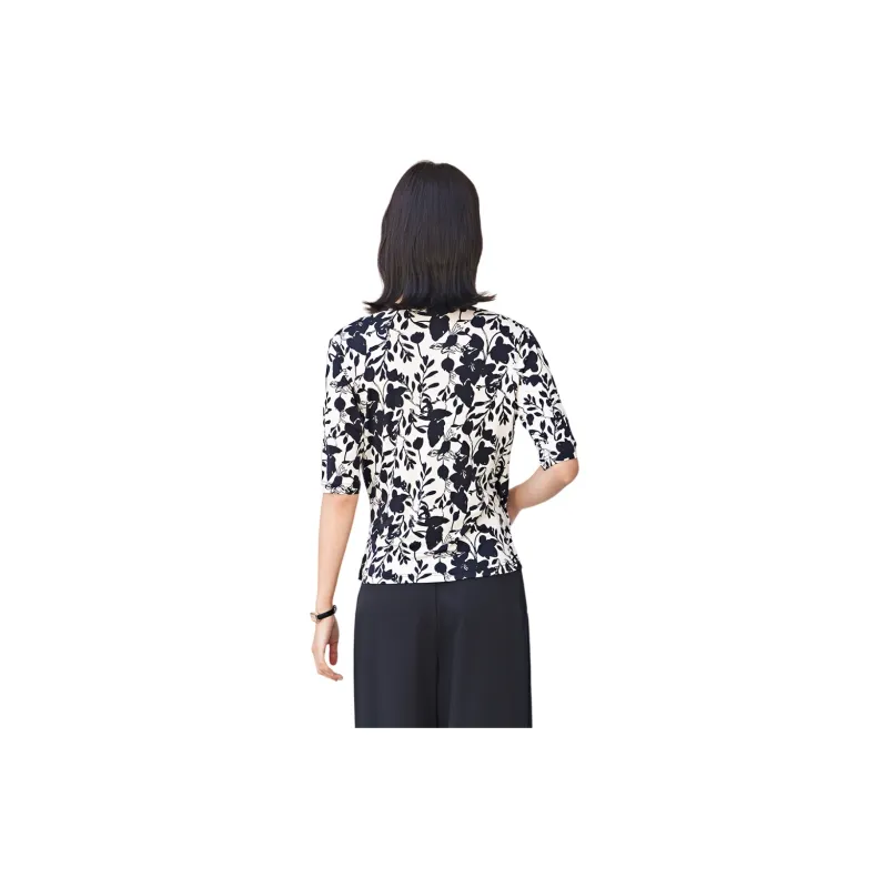 H YXIANG T Shirt Women's Black White-2