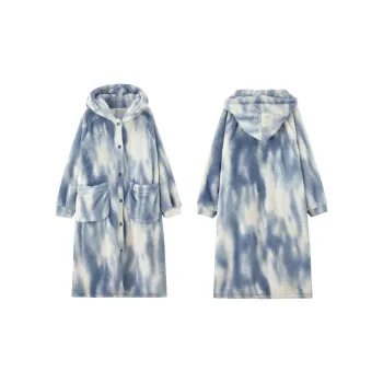 Redu Bath Robes Women's Gradient Blue