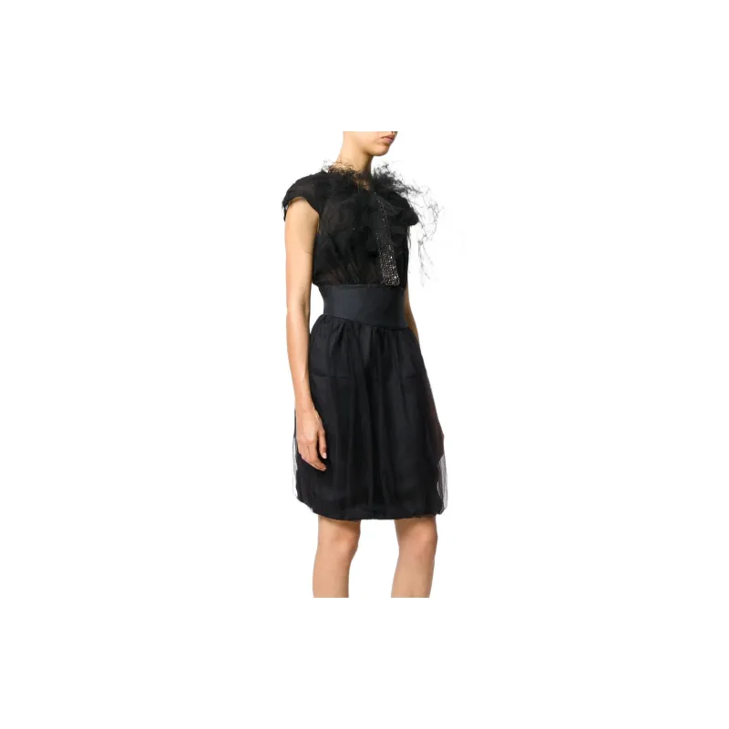 Valentino Garavani Pre-Owned Textured Bodice Dress-3