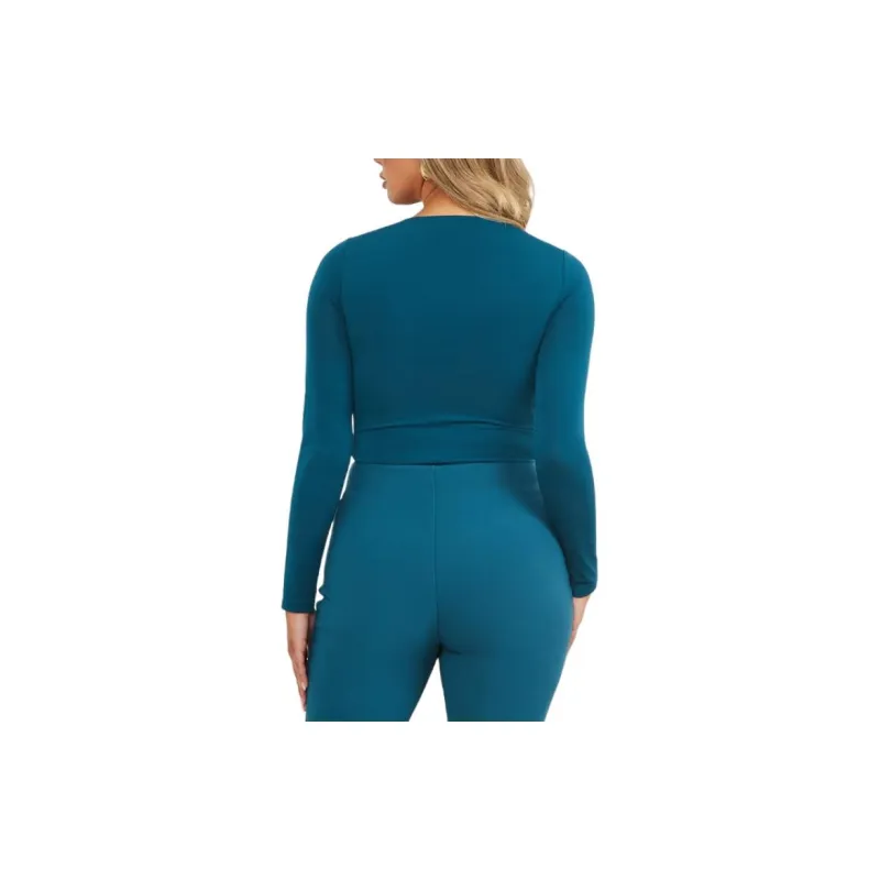 GUESS Selina Cut Out Top Knitwear Women's Blue-2
