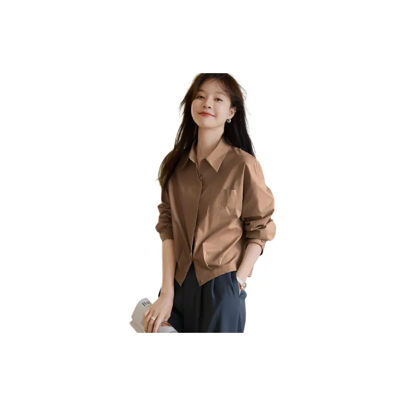 Mo Han Yi Mei Shirt Women's Caramel Tea Brown-2