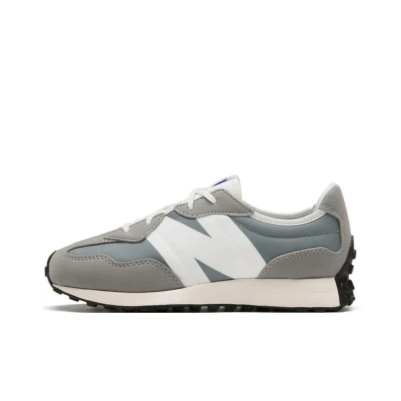 New Balance NB 327 Anti Slip Wear Resistant Low Top Kids' Running Shoes Gray White Grade School-0