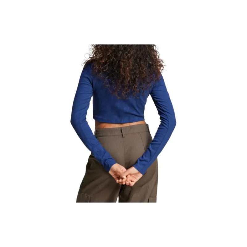 Adidas Originals Essentials Ribbed Crop Long Sleeve Tee-2