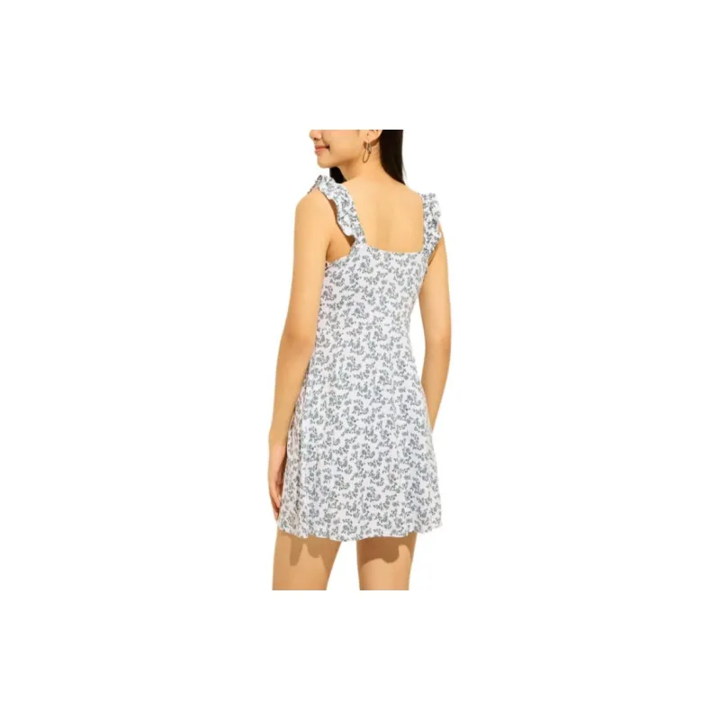 Hollister SS24 Sleeveless Dress Women's White Floral-1