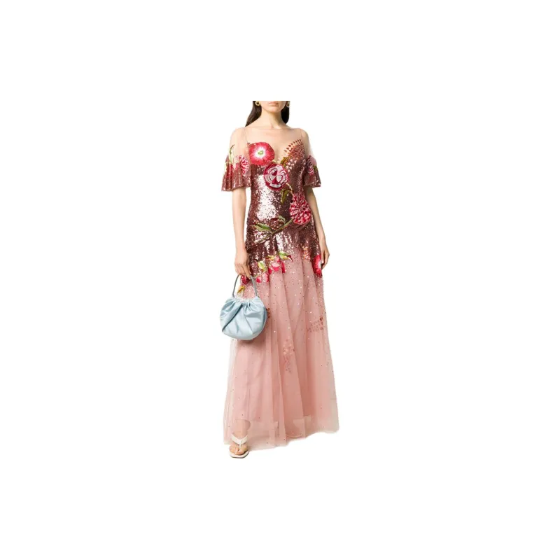 TEMPERLEY LONDON Floral-embroidered Sequin Tulle Gown-2