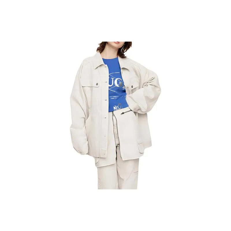 SLY Denim Jackets Women's Ivory-2