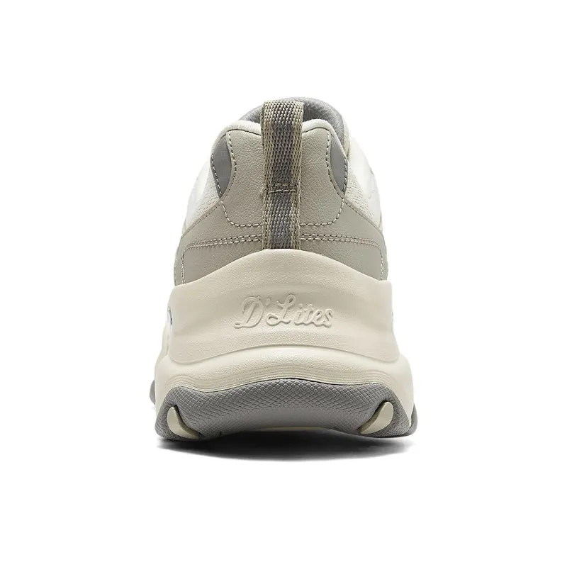 Skechers D'LITES 5.0 Anti Slip And Wear Resistant Breathable Low Top Chunky Sneakers Women's Beige Green-4