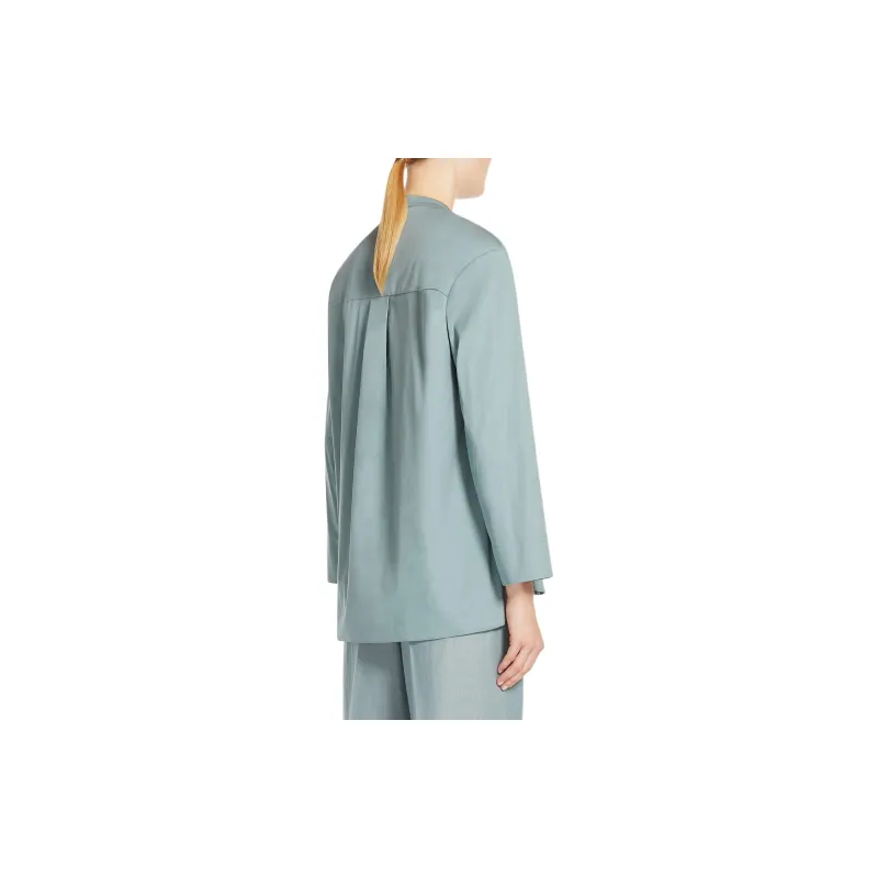 ’S MAX MARA Karina Collection Flared Poplin Shirt Shirt Women's Light Blue-3
