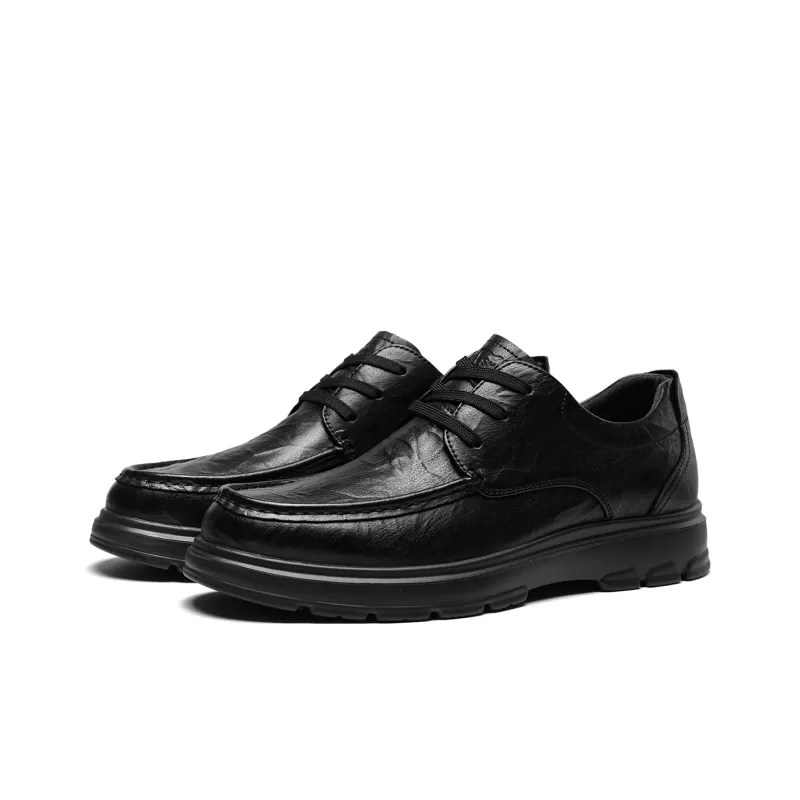 G.N.SHIJIA Lightweight Low Top Casual Shoes Men's Black-2