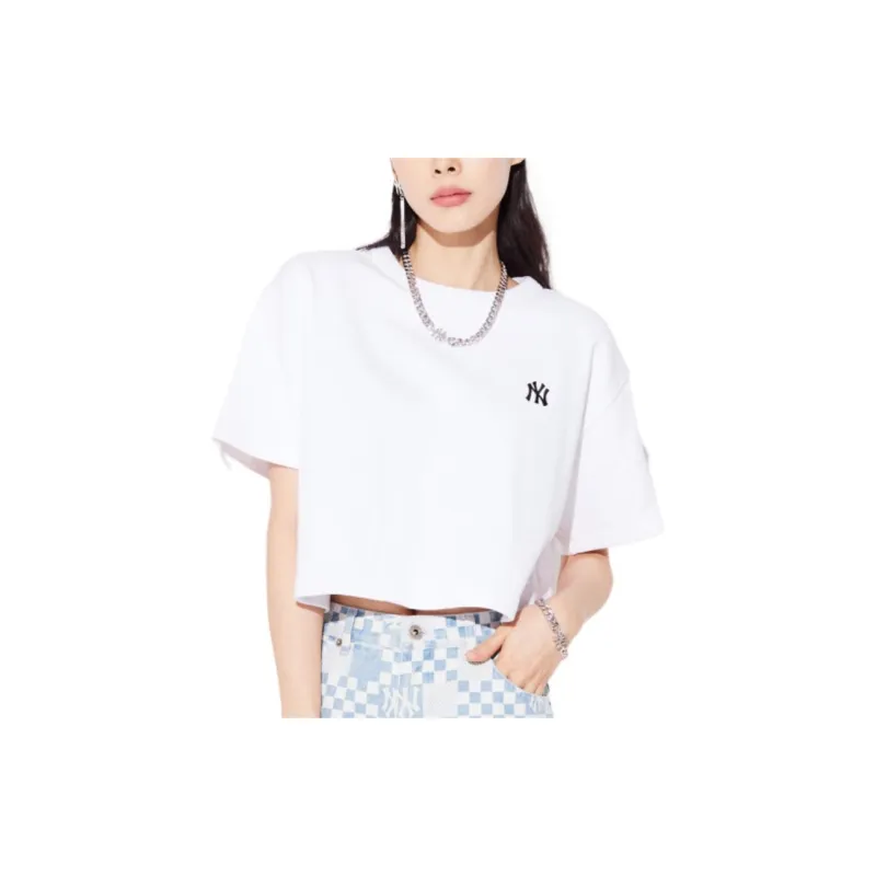 MLB Crop Tops Women's White-3