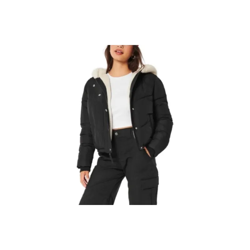 Hollister Puffer Jacket Women's Black-1