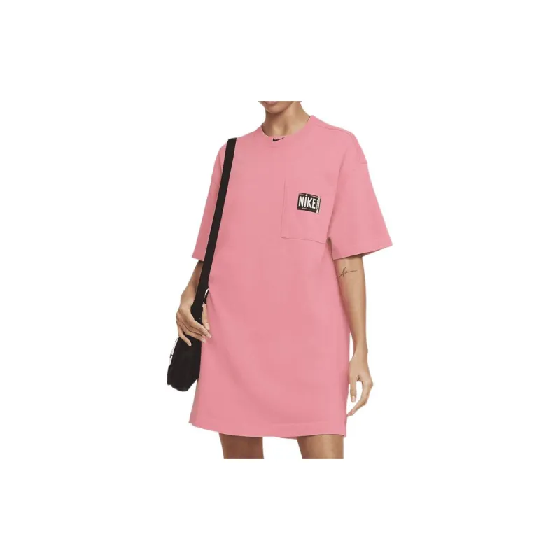 Nike Short-Sleeved Dresses Women's Pink-3
