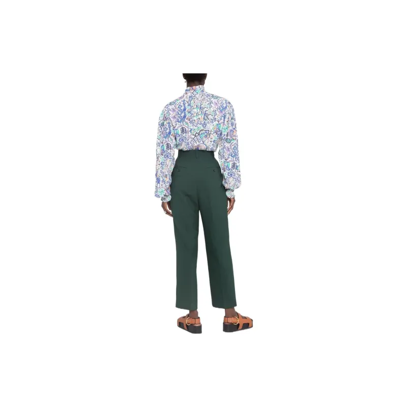 ISABEL MARANT Banessa Abstract print Ruffled Blouse-2