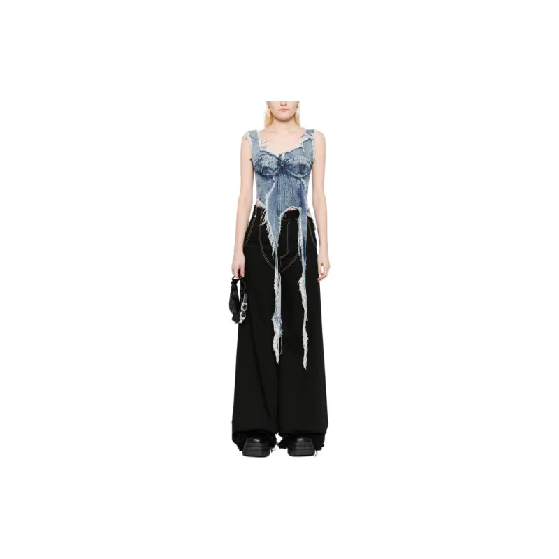 NATASHA ZINKO Distressed Denim Double Corset-1