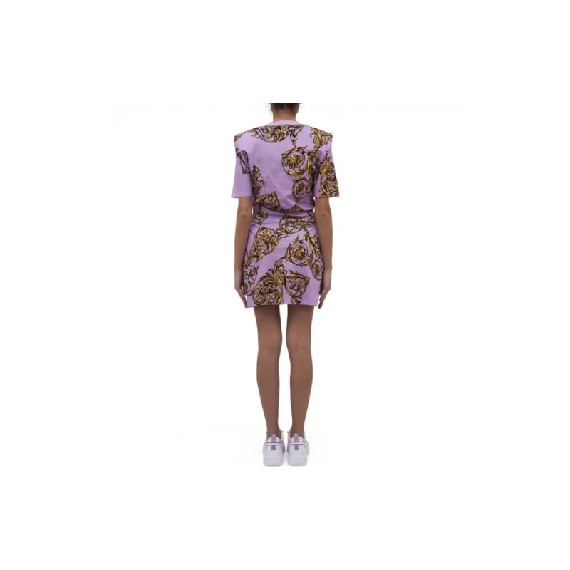 VERSACE Short-Sleeved Dresses Women's Purple-3