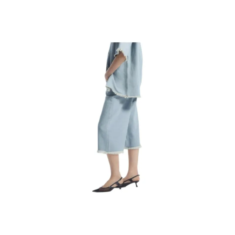 COS Casual Shorts Women's Light Blue-3