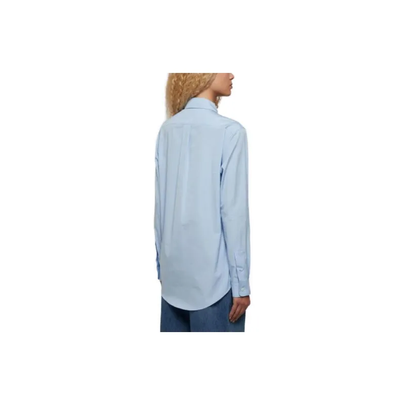 MIU MIU Logo embroidered Flap pocket Shirt-3
