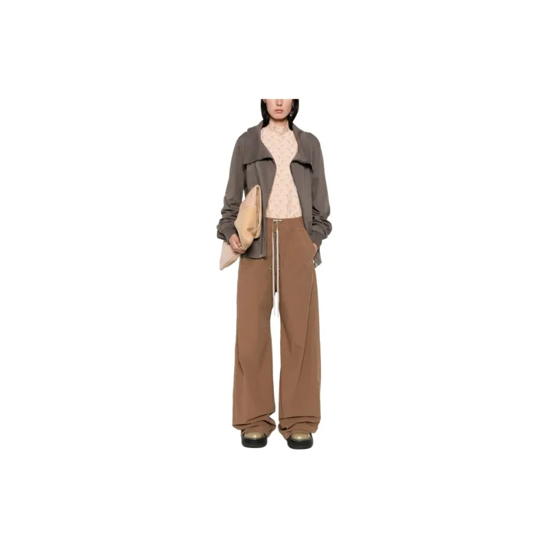 Rick Owens DRKSHDW Gabardine Straight Leg Drawstring Trousers-1
