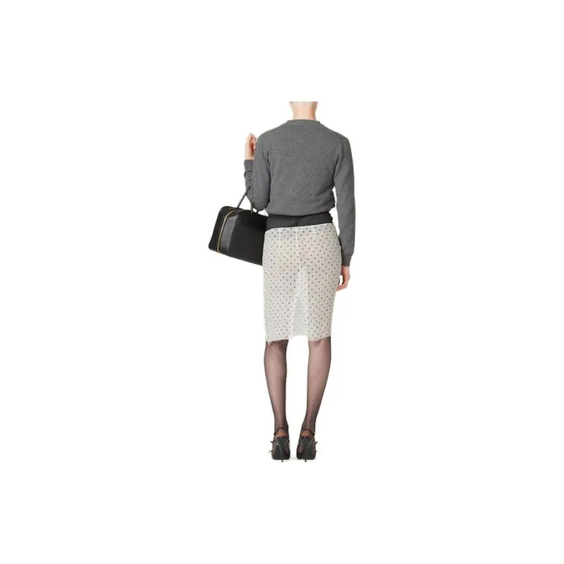 MIU MIU Mid Rise Polka Dot Midi Skirt-2