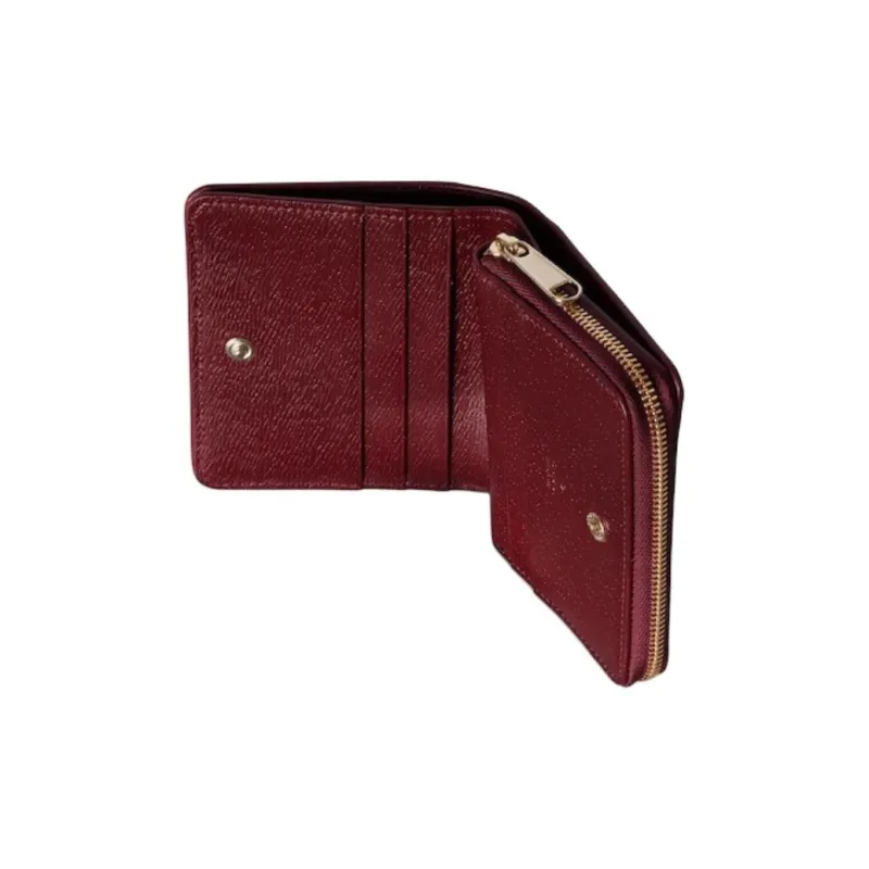 GUCCI Leather Wallet Mini Women's Red-4