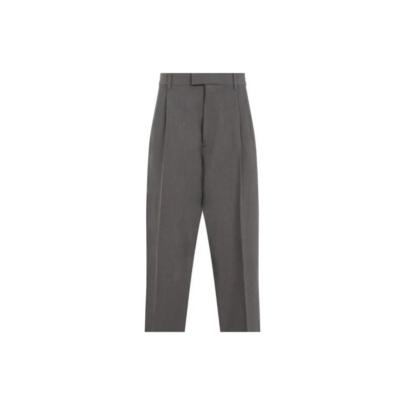 Bottega Veneta Light Wool Trousers 'Grey Melange'-2