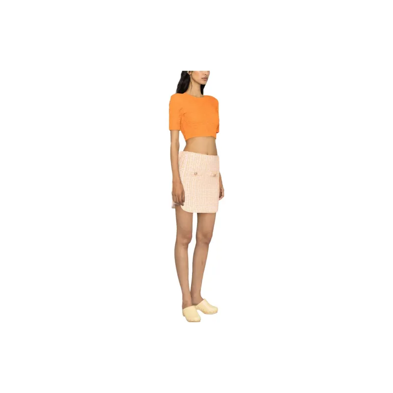 Maje Casual Short Skirts Women's Carrot Orange-3