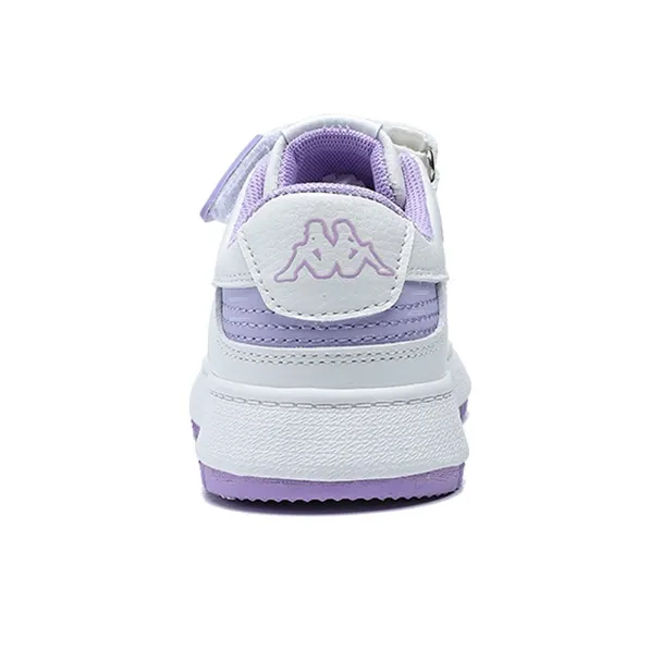 KAPPA KIDS Slip Resistant Low Top Skateboard Shoes Beige White Purple Kids'-4