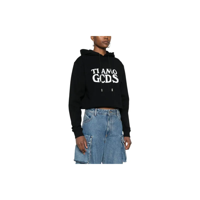 GCDS Ti Amo Cropped Hoodie-3