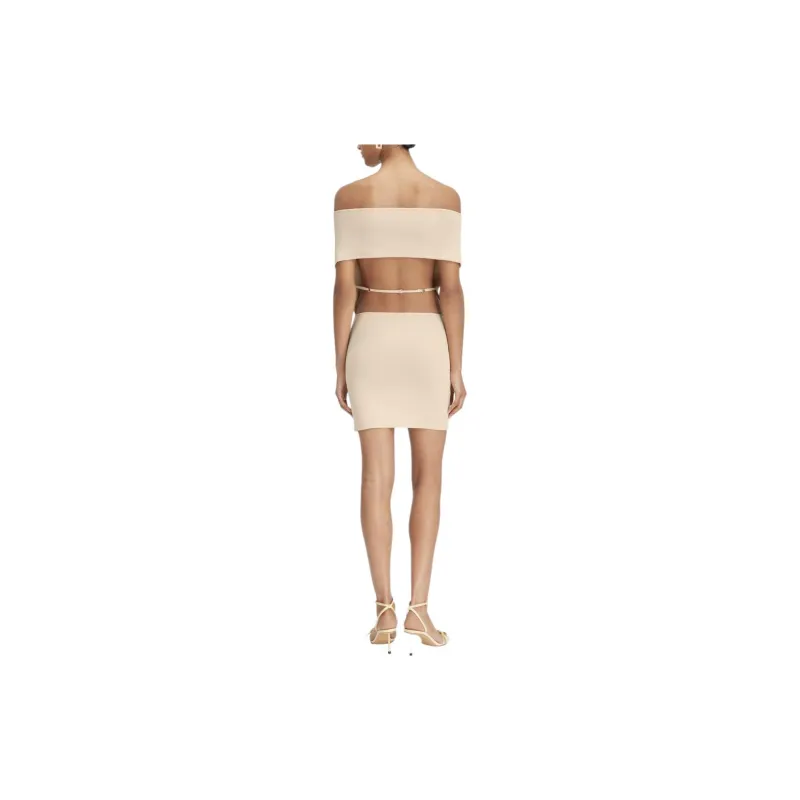 Jacquemus La Robe Cubista Off Shoulder Dress-1