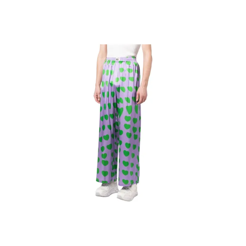 NATASHA ZINKO Heart print Flared trousers-4