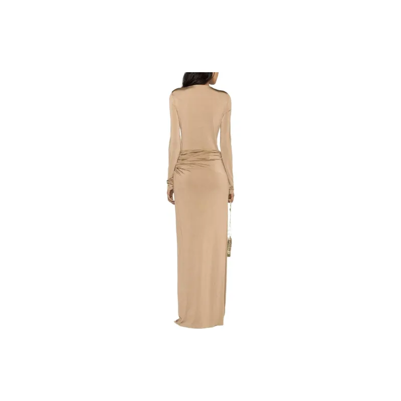 Magda Butrym Cut-Out-Detailed Ruched Maxi Skirt-2